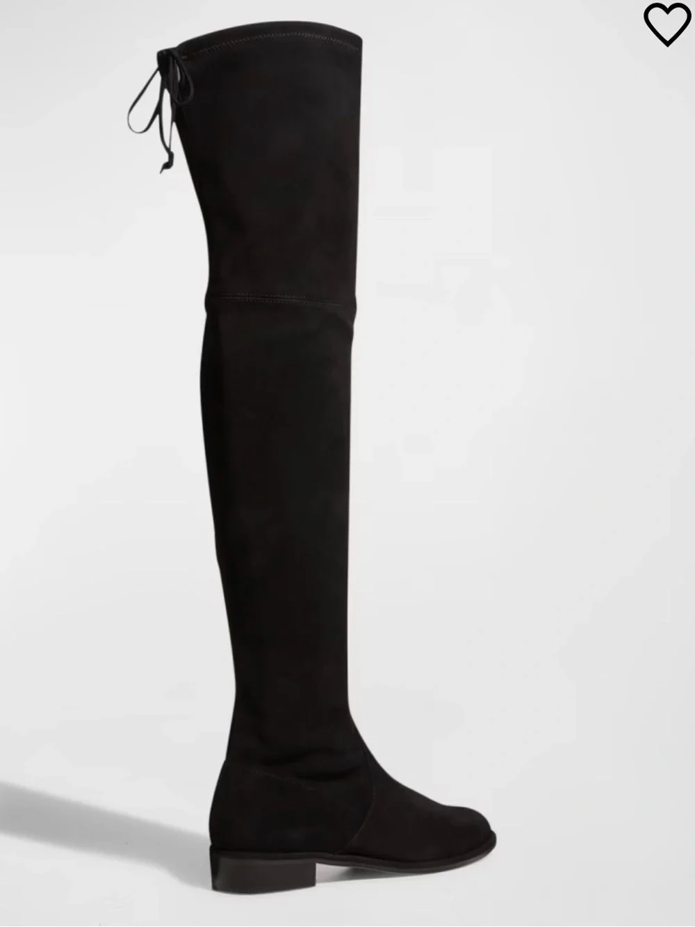 Stuart Weitzman Lowland Black Suede Over the knee boot